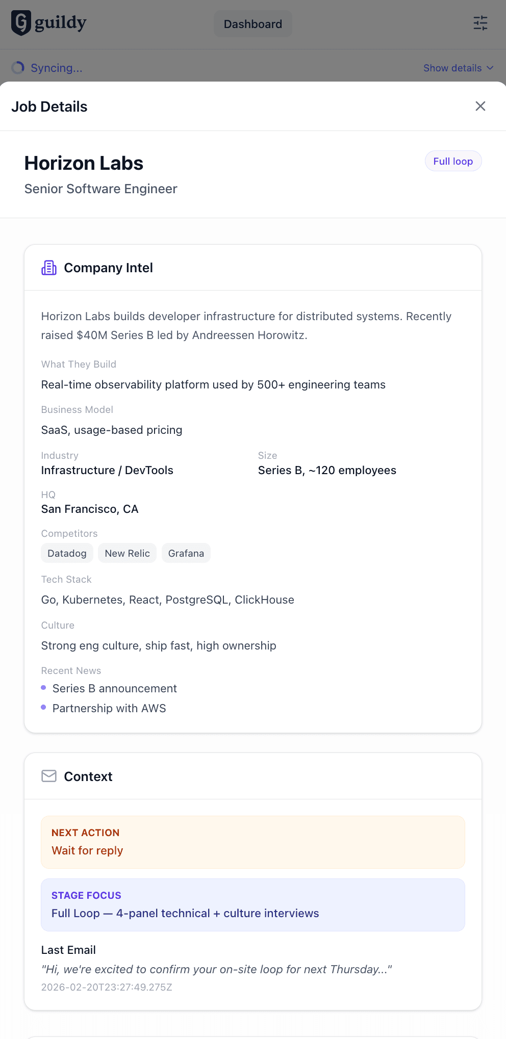 Pipeline stages and job details on the go.